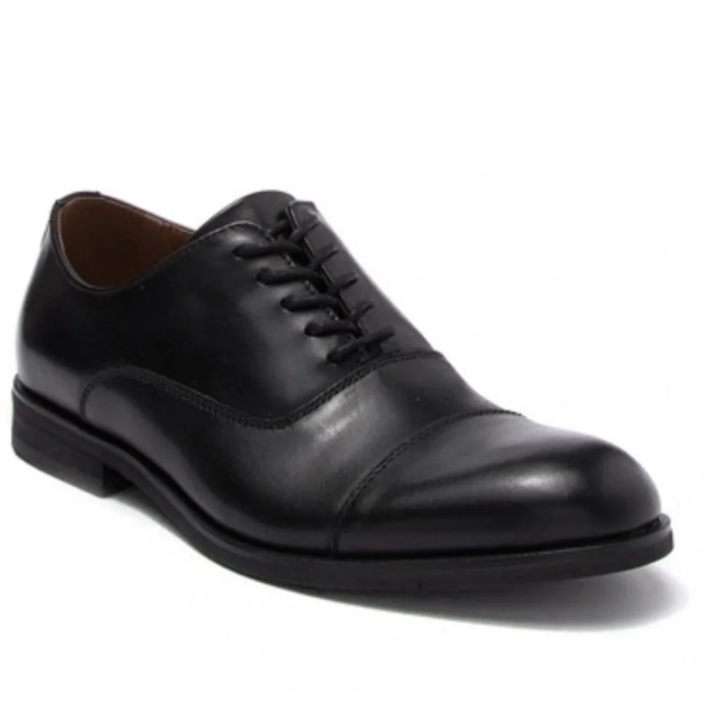 Frye Men’s Scott Cap black leather Oxford dress shoes size 7